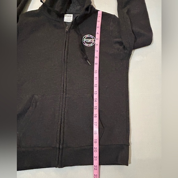 Victoria Secret Pink Hoodie Size XS Gray Multicolor Tie Die Logo Pockets - Picture 7 of 7